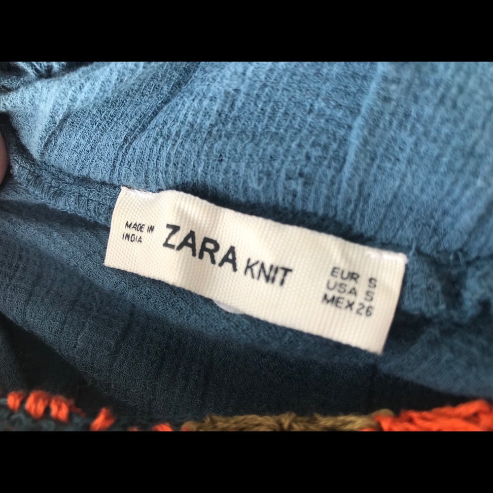 Zara Knit Crochet Top Maxi Dress, Small - Picture 7 of 8